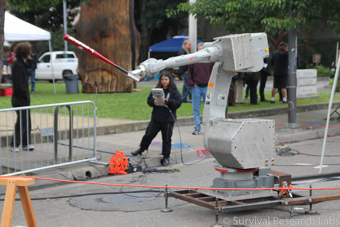 Karen Marcelo coding the Motoman