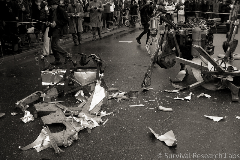 Running Machine and Stick Wheel Robot and BugBot remains